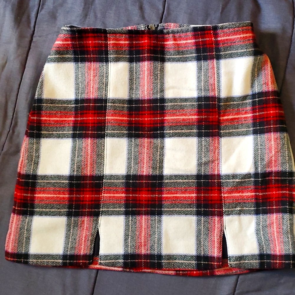 Plaid mini skirt